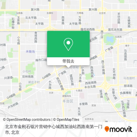 北京市金刚石锯片营销中心城西加油站西路南第一门市地图