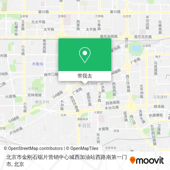 北京市金刚石锯片营销中心城西加油站西路南第一门市地图