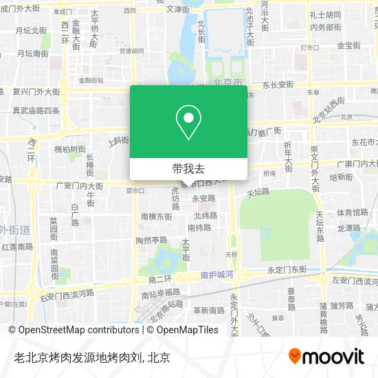 老北京烤肉发源地烤肉刘地图