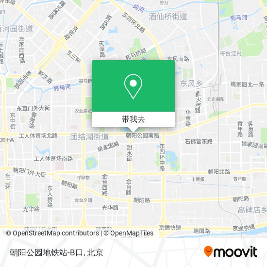 朝阳公园地铁站-B口地图
