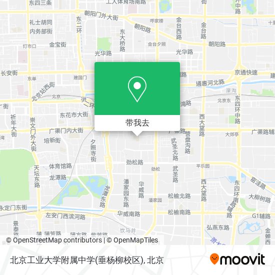 北京工业大学附属中学(垂杨柳校区)地图