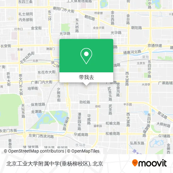 北京工业大学附属中学(垂杨柳校区)地图
