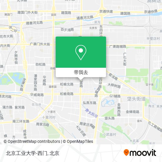 北京工业大学-西门地图