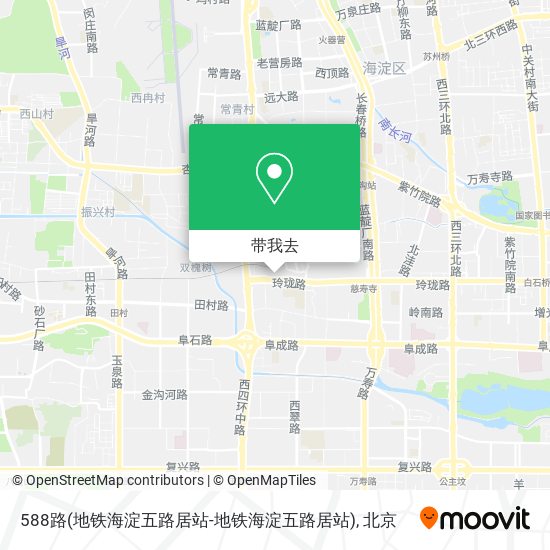 588路(地铁海淀五路居站-地铁海淀五路居站)地图