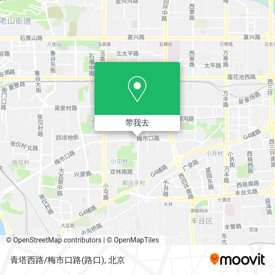 青塔西路/梅市口路(路口)地图