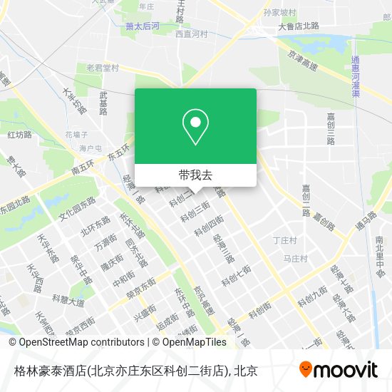 格林豪泰酒店(北京亦庄东区科创二街店)地图
