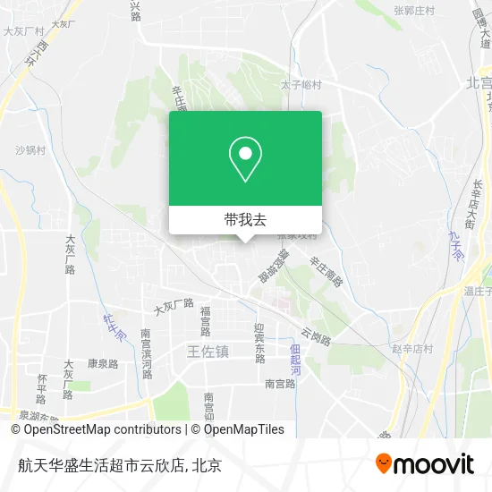 航天华盛生活超市云欣店地图