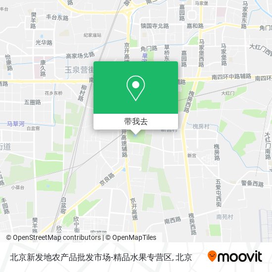 北京新发地农产品批发市场-精品水果专营区地图