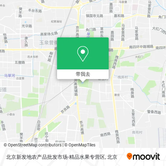 北京新发地农产品批发市场-精品水果专营区地图