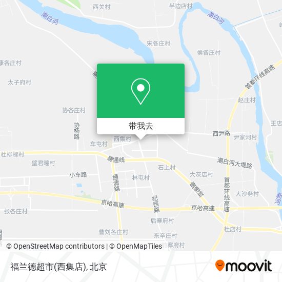 福兰德超市(西集店)地图