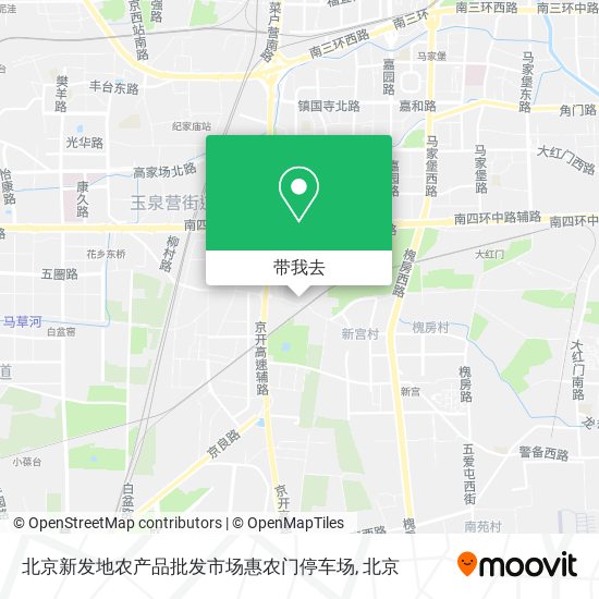 北京新发地农产品批发市场惠农门停车场地图