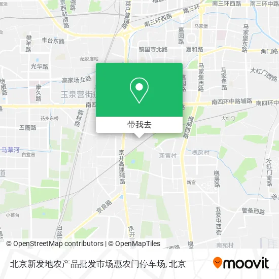 北京新发地农产品批发市场惠农门停车场地图