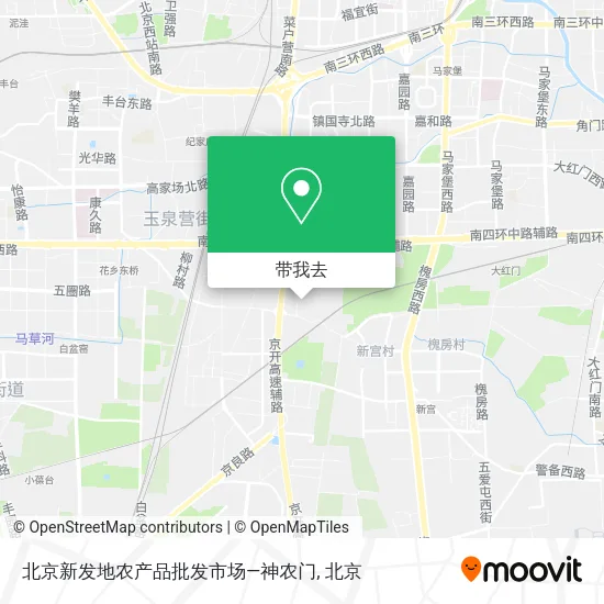 北京新发地农产品批发市场—神农门地图