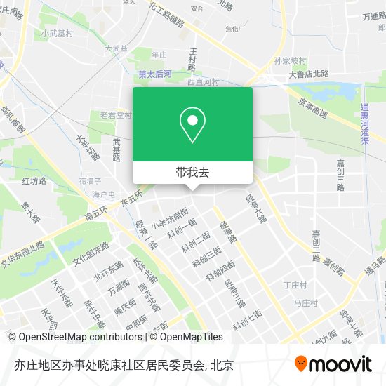 亦庄地区办事处晓康社区居民委员会地图