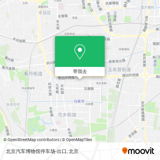 北京汽车博物馆停车场-出口地图