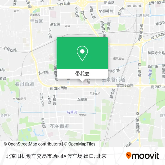 北京旧机动车交易市场西区停车场-出口地图