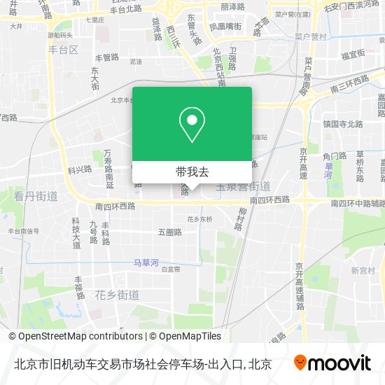 北京市旧机动车交易市场社会停车场-出入口地图