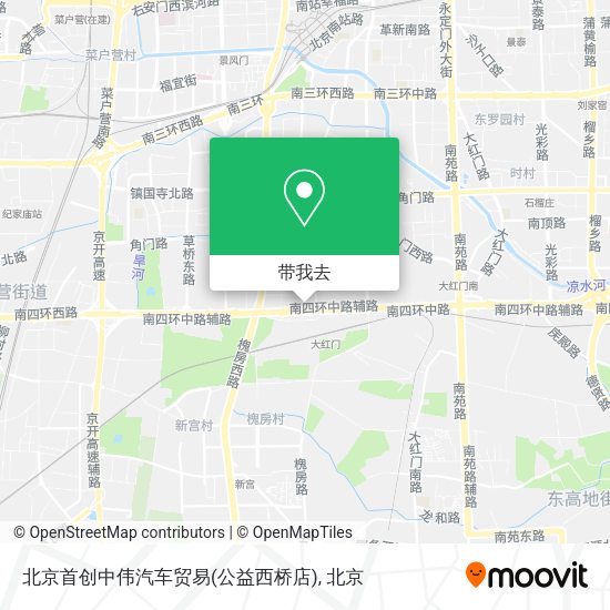 北京首创中伟汽车贸易(公益西桥店)地图