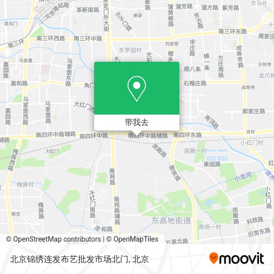 北京锦绣连发布艺批发市场北门地图