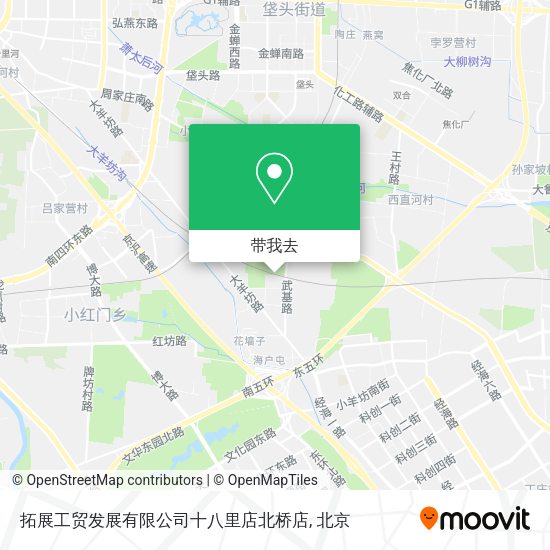 拓展工贸发展有限公司十八里店北桥店地图