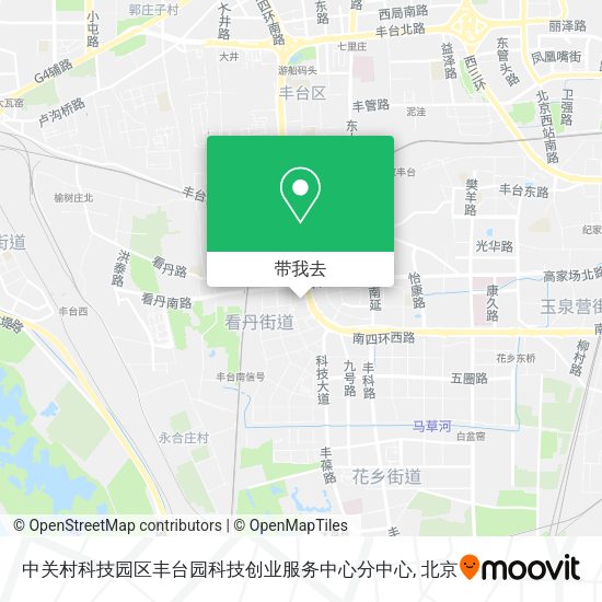 中关村科技园区丰台园科技创业服务中心分中心地图