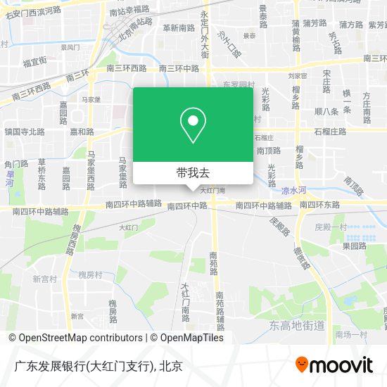广东发展银行(大红门支行)地图