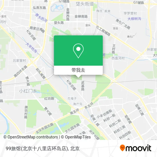 99旅馆(北京十八里店环岛店)地图