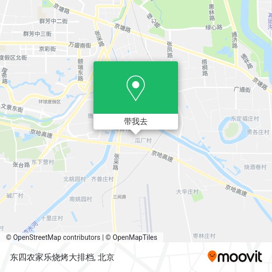 东四农家乐烧烤大排档地图