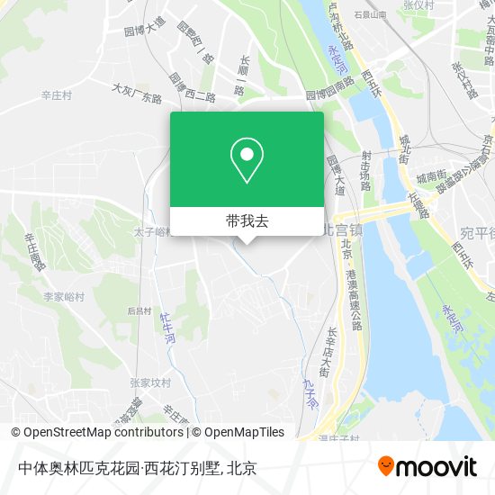中体奥林匹克花园·西花汀别墅地图