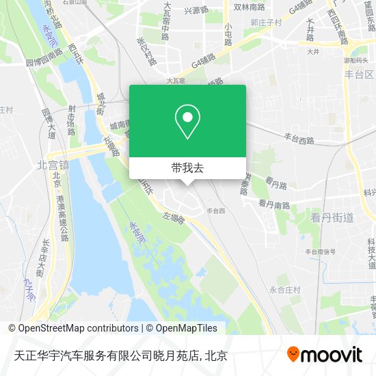 天正华宇汽车服务有限公司晓月苑店地图