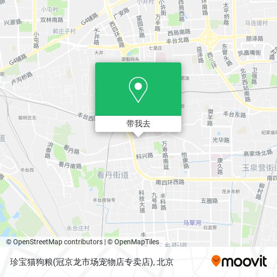 珍宝猫狗粮(冠京龙市场宠物店专卖店)地图