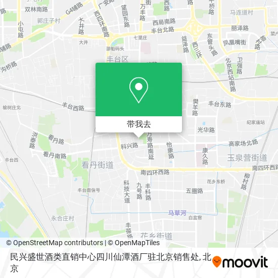 民兴盛世酒类直销中心四川仙潭酒厂驻北京销售处地图