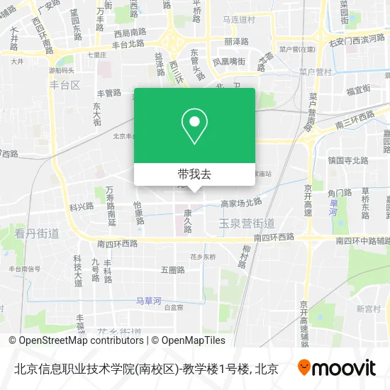 北京信息职业技术学院(南校区)-教学楼1号楼地图