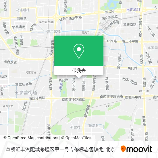 草桥汇丰汽配城修理区甲一号专修标志雪铁龙地图