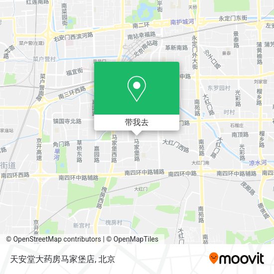 天安堂大药房马家堡店地图
