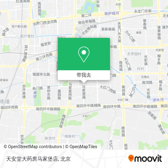 天安堂大药房马家堡店地图