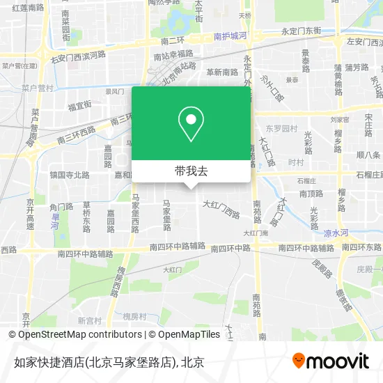 如家快捷酒店(北京马家堡路店)地图