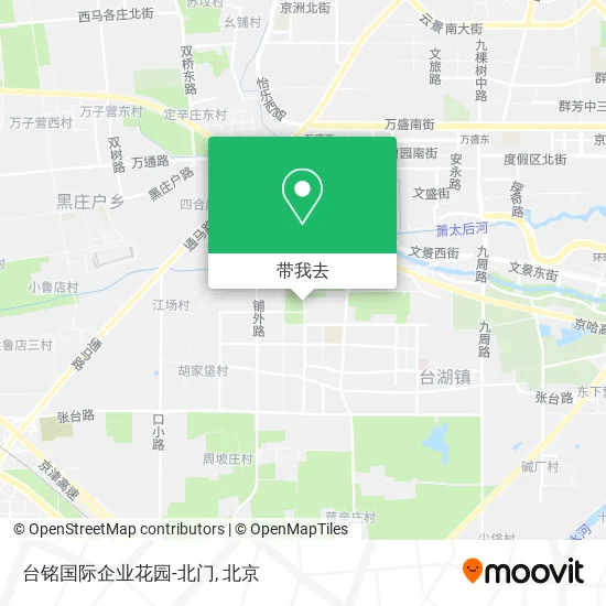 台铭国际企业花园-北门地图