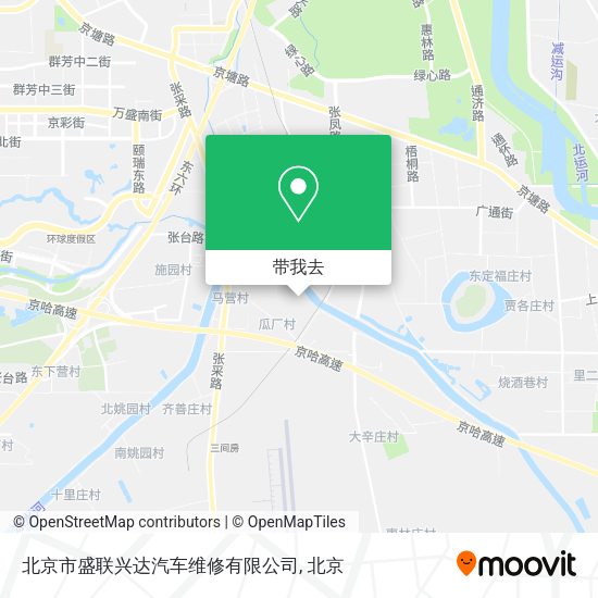 北京市盛联兴达汽车维修有限公司地图