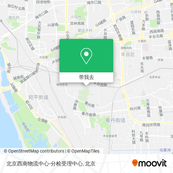 北京西南物流中心-分检受理中心地图