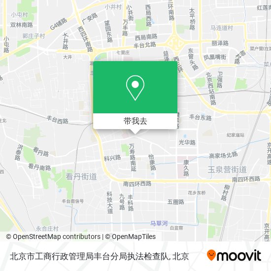北京市工商行政管理局丰台分局执法检查队地图