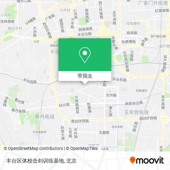 丰台区体校击剑训练基地地图