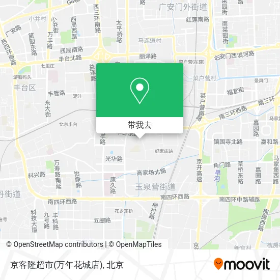 京客隆超市(万年花城店)地图