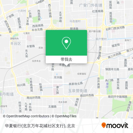 华夏银行(北京万年花城社区支行)地图