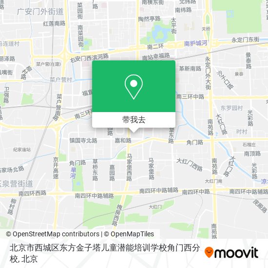 北京市西城区东方金子塔儿童潜能培训学校角门西分校地图