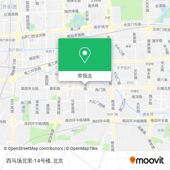 西马场北里-14号楼地图