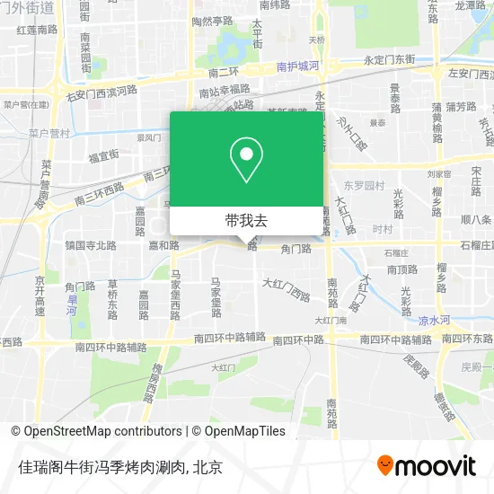 佳瑞阁牛街冯季烤肉涮肉地图