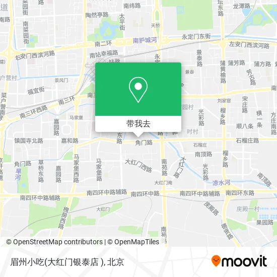 眉州小吃(大红门银泰店 )地图