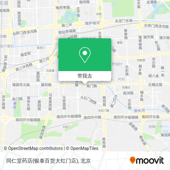 同仁堂药店(银泰百货大红门店)地图