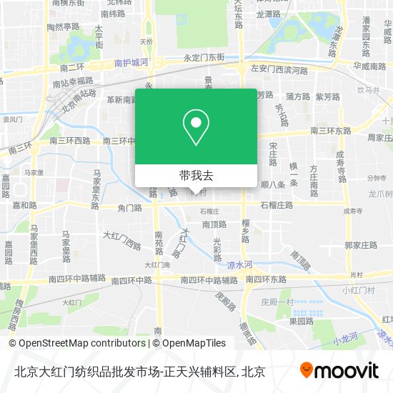 北京大红门纺织品批发市场-正天兴辅料区地图